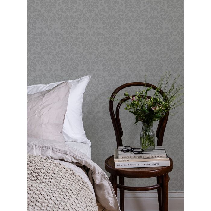 Satin Wallpaper - Silver/Grey - Last 6 Rolls