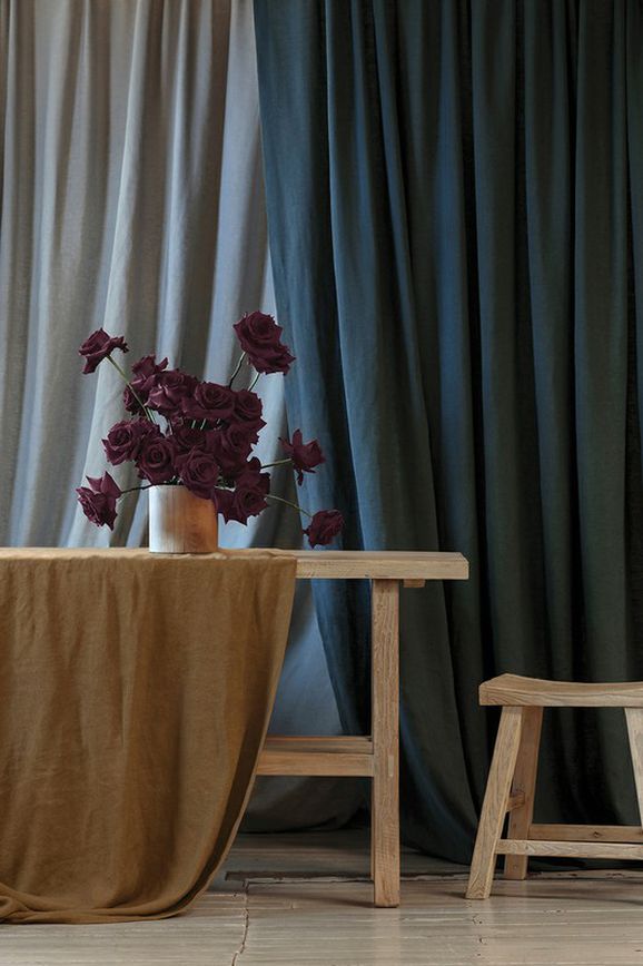 Satori Linen Curtain Fabric - 13 Colours