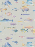 School's Out Fish Wallpaper - Beige