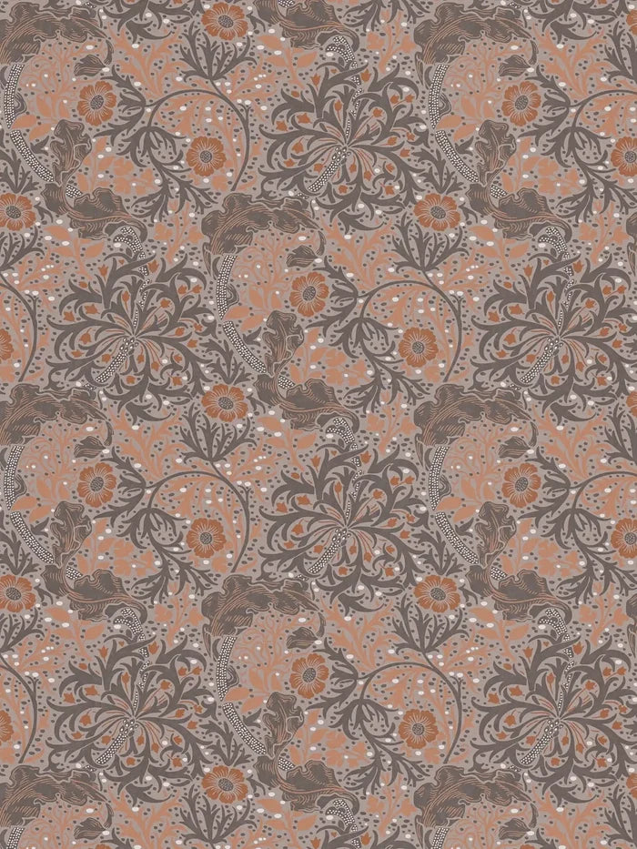 Seaweed Wallpaper - Red/Brown