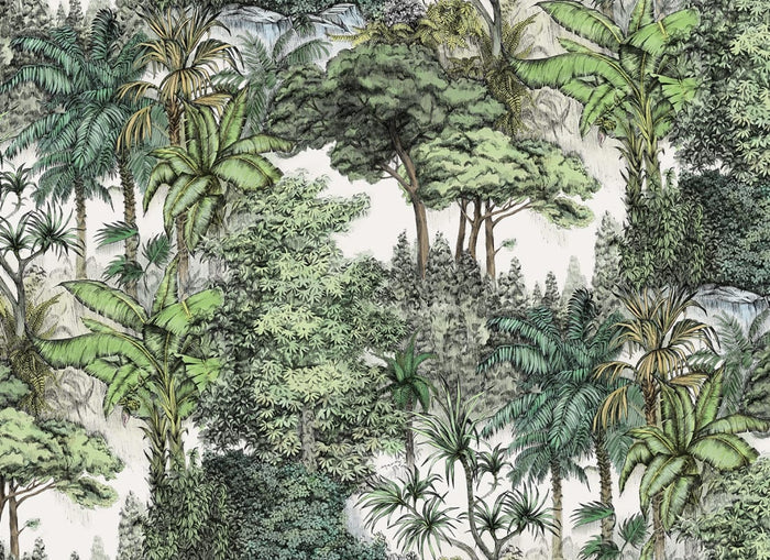 Secret Garden Custom Sized Wallpaper Mural (per m2) - Lush