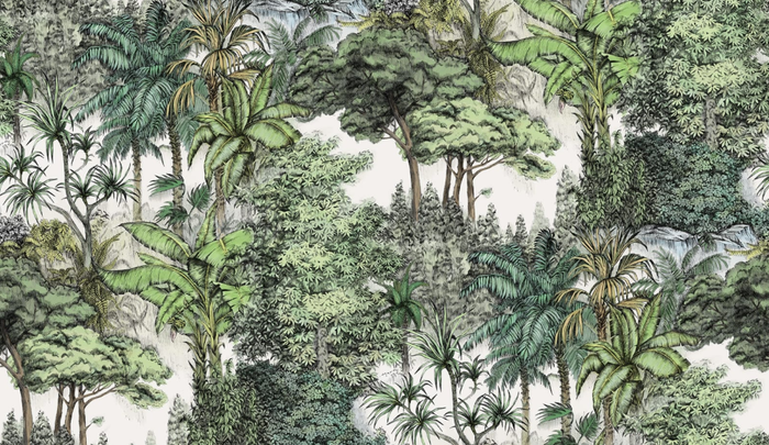 Secret Garden Custom Sized Wallpaper Mural (per m2) - Lush