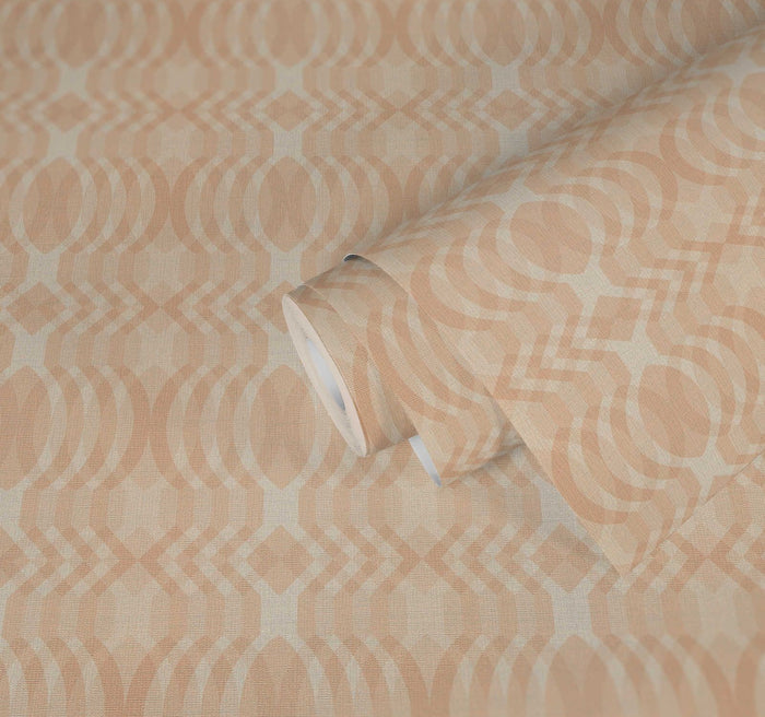 Seeing Double Retro Wallpaper - Beige