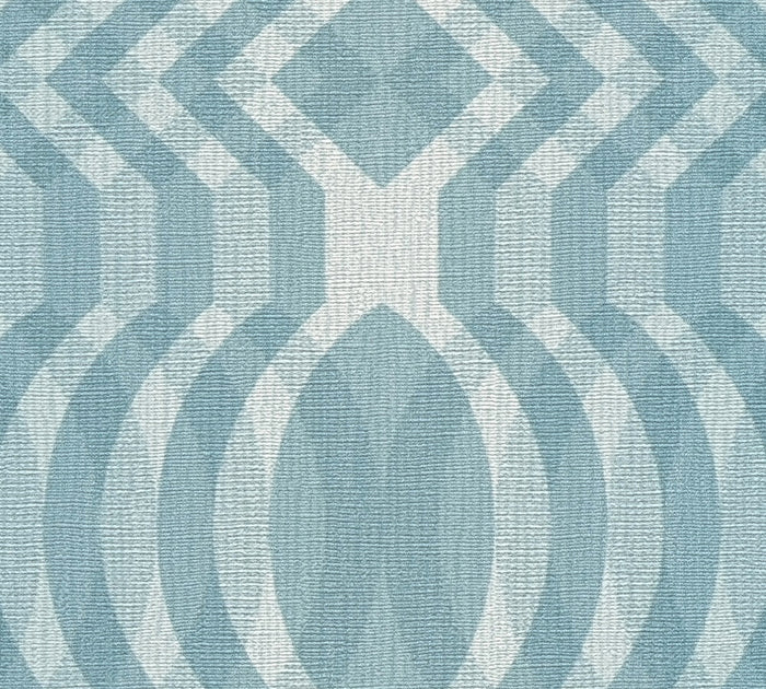 Seeing Double Retro Wallpaper - Blue
