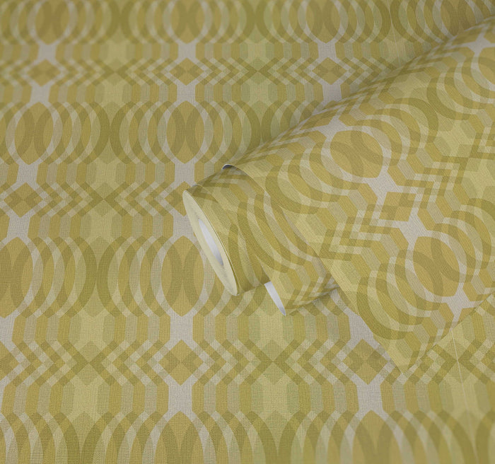 Seeing Double Retro Wallpaper - Citrus