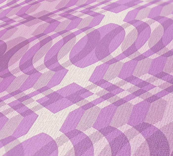 Seeing Double Retro Wallpaper - Purple