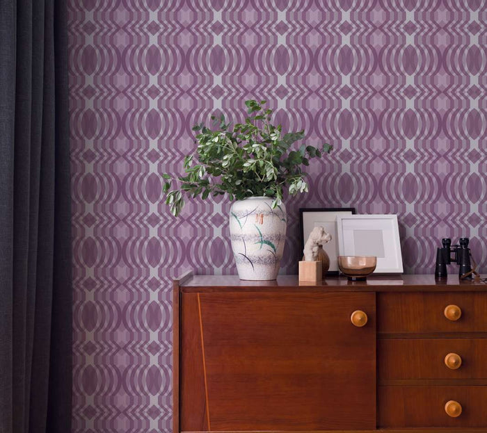Seeing Double Retro Wallpaper - Purple