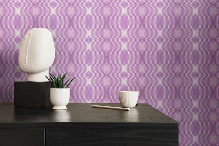 Seeing Double Retro Wallpaper - Purple