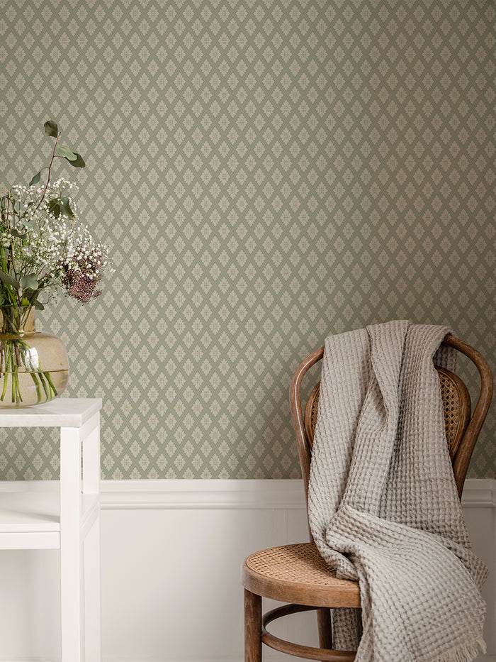 Selma Diamond Wallpaper - Green