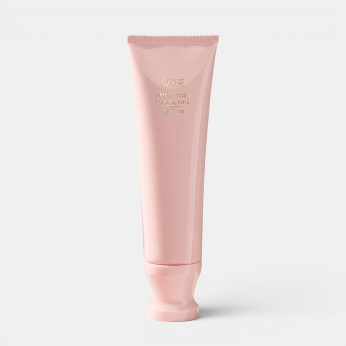 Shop Rescue Spa Oribe Serene Scalp Exfoliating Scrub in a pale pink 125ml squeeze tube for scalp purification.