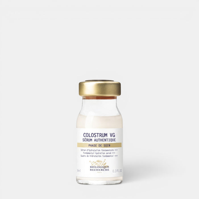 Shop Rescue Spa Biologique Recherche Colostrum VG serum in a small glass vial with a gold cap for dry skin.