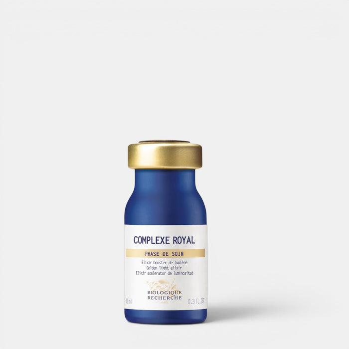 Shop Rescue Spa Biologique Recherche Complexe Royal nourishing face serum in a blue glass bottle with a gold cap.