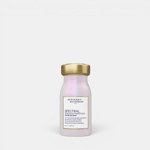 Front-facing unboxed product photo of Biologique Recherche Sérum Spectral 8ml on a clean background, showing smaller serum bottle.