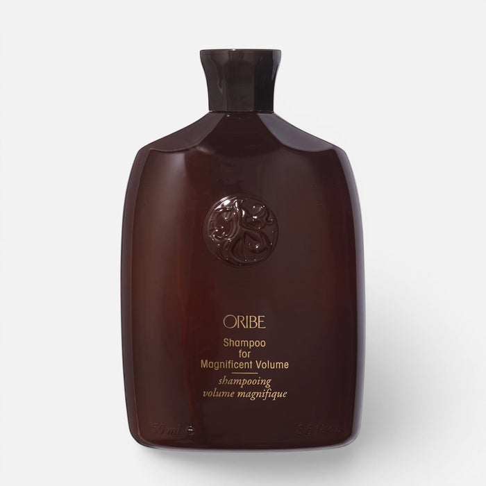 Shop Rescue Spa Oribe Shampoo for Magnificent Volume in a dark brown bottle for hair thickening and body