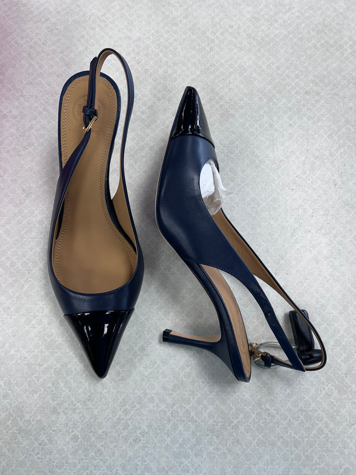 Shoes Designer By Tory Burch In Black & Blue, Size:6