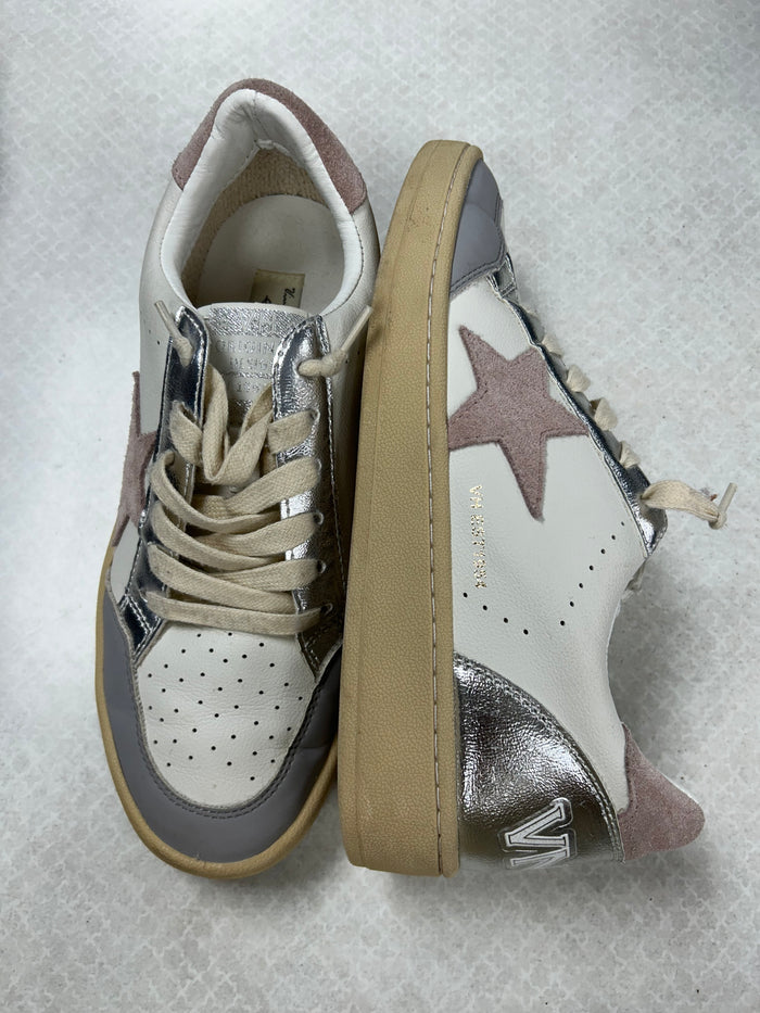 Shoes Sneakers By Vintage Havana In Silver & White, Size:8.5
