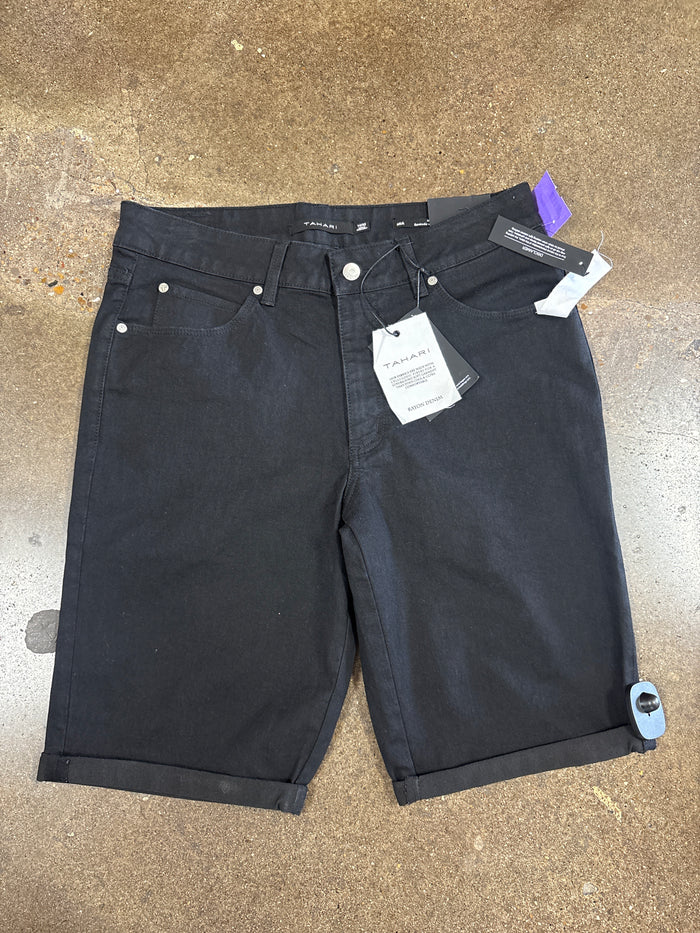 Shorts By Tahari In Black Denim, Size:14