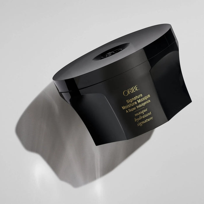 Shop Rescue Spa Oribe Signature Moisture Masque in a black jar for deep hair conditioning and hydration.