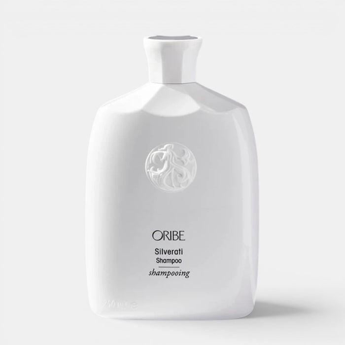 Shop Rescue Spa Oribe Silverati Shampoo in a white bottle for brightening grey and silver hair