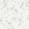 Siri - Floral, Linen-Look Wallpaper - Green