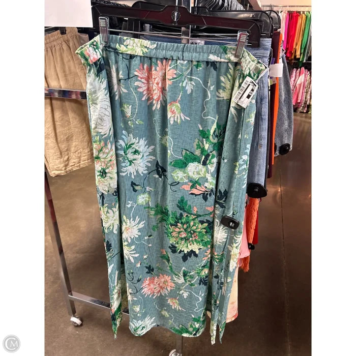 Skirt Maxi By H&m In Green, Size: L