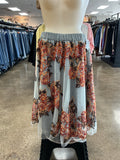 Skirt Midi By Anthropologie In Grey & Orange, Size:Xs