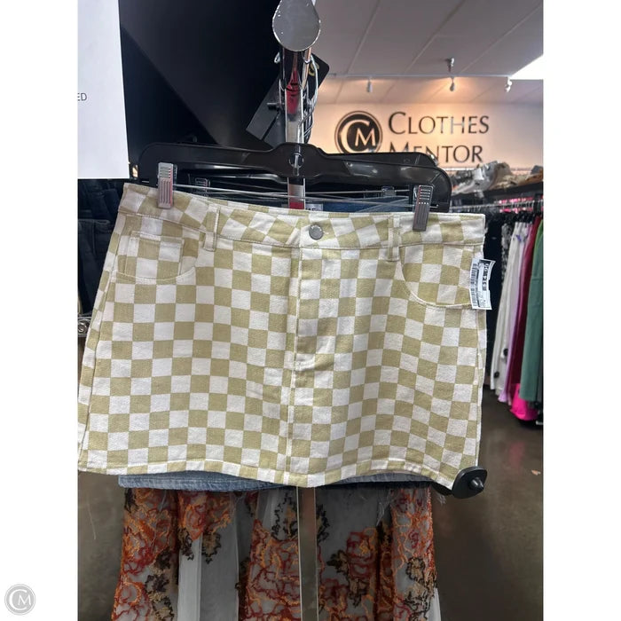 Skirt Mini By Clothes Mentor In Tan & White, Size: 6