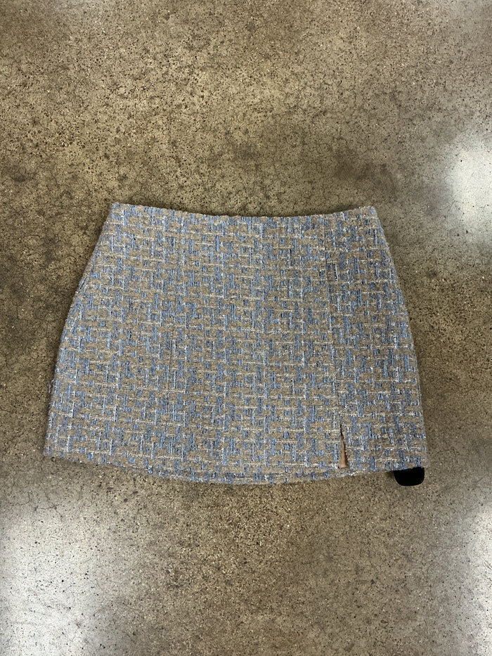 Skirt Mini & Short By Astr In Blue & Brown, Size:L