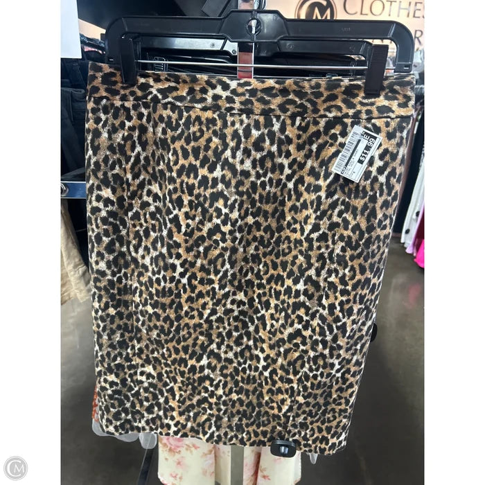 Skirt Mini & Short By Loft In Animal Print, Size: 6