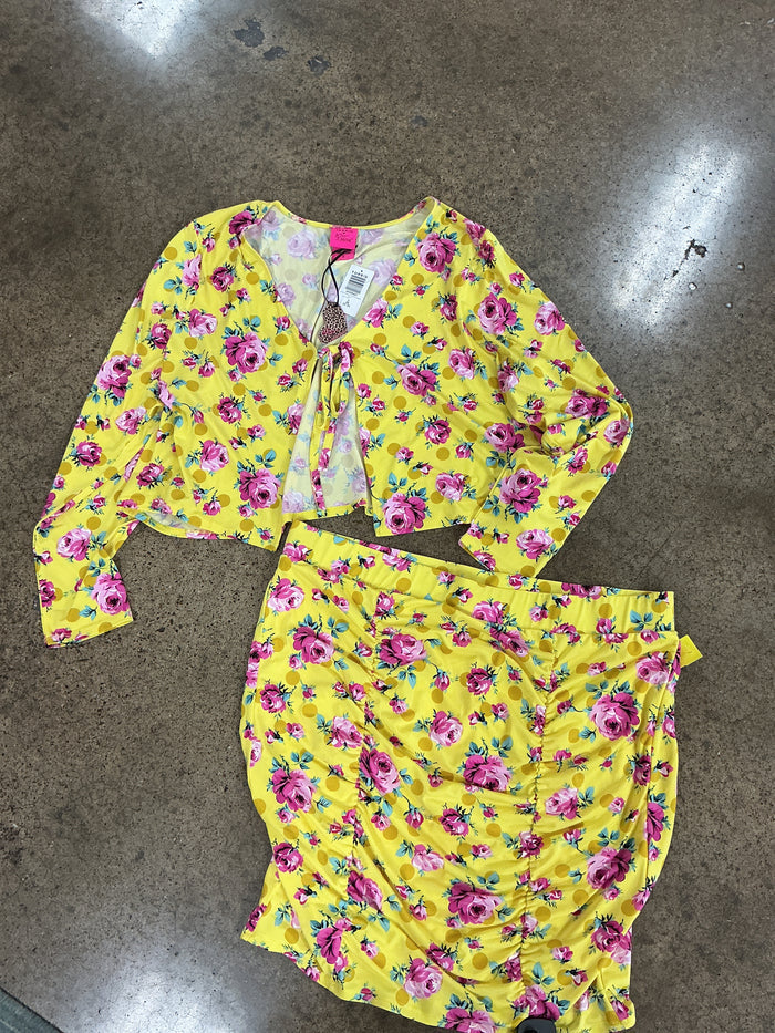 Skirt Set 2Pc By Torrid In Yellow, Size:3X