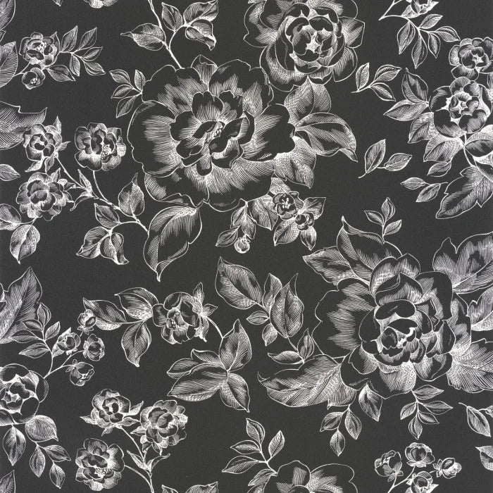 Smile A Fleur De Peau Wallpaper - Noir blanc
