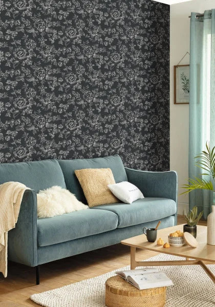 Smile A Fleur De Peau Wallpaper - Noir blanc