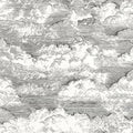 Songe Cloud Wallpaper - Black/White - Discontinuing