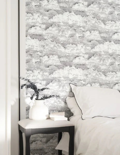 Songe Cloud Wallpaper - Black/White - Discontinuing