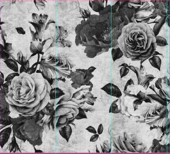 Spanish Rose - Custom Sized Wallpaper Mural (per m2)