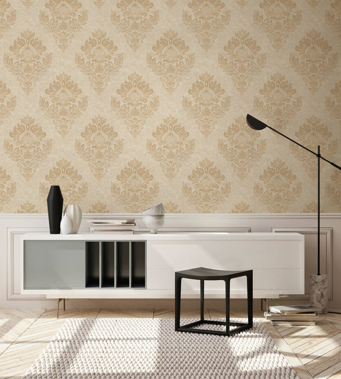 St. Petersberg Baroque Wallpaper - Gold
