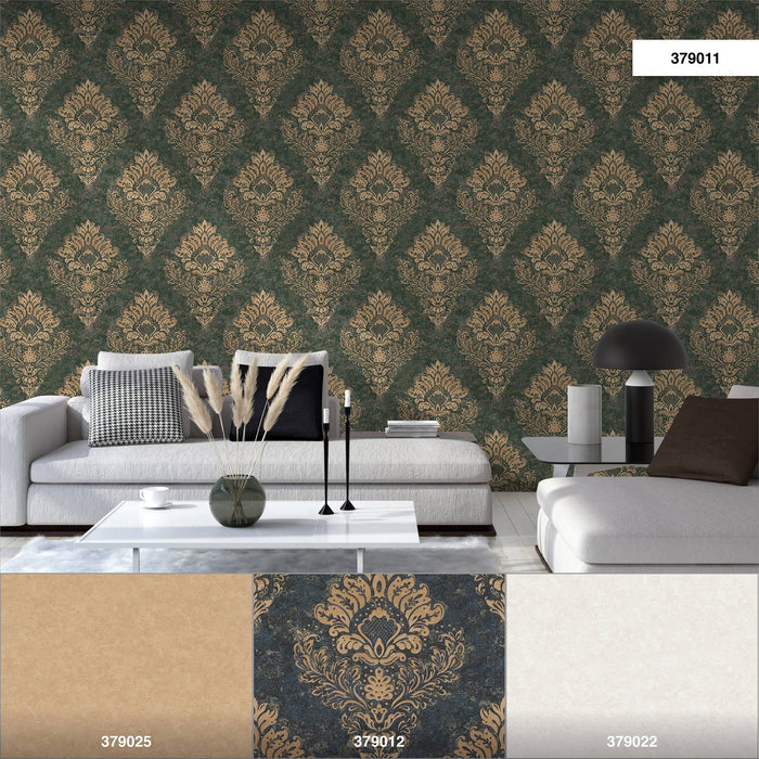 St. Petersberg Baroque Wallpaper - Green