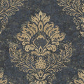 St. Petersberg Baroque Wallpaper - Navy