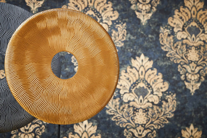 St. Petersberg Baroque Wallpaper - Navy