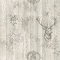 Stag Wood Panel Wallpaper – Beige/Metallic – Discontinuing