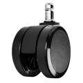 Steelcase compatible replacement office chair caster, black dual-wheel design