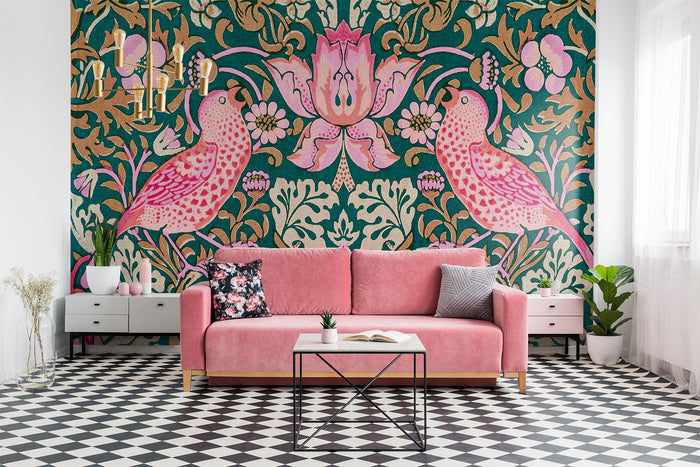 Strawberry Bandit - Custom Sized Wallpaper Mural (per m2)