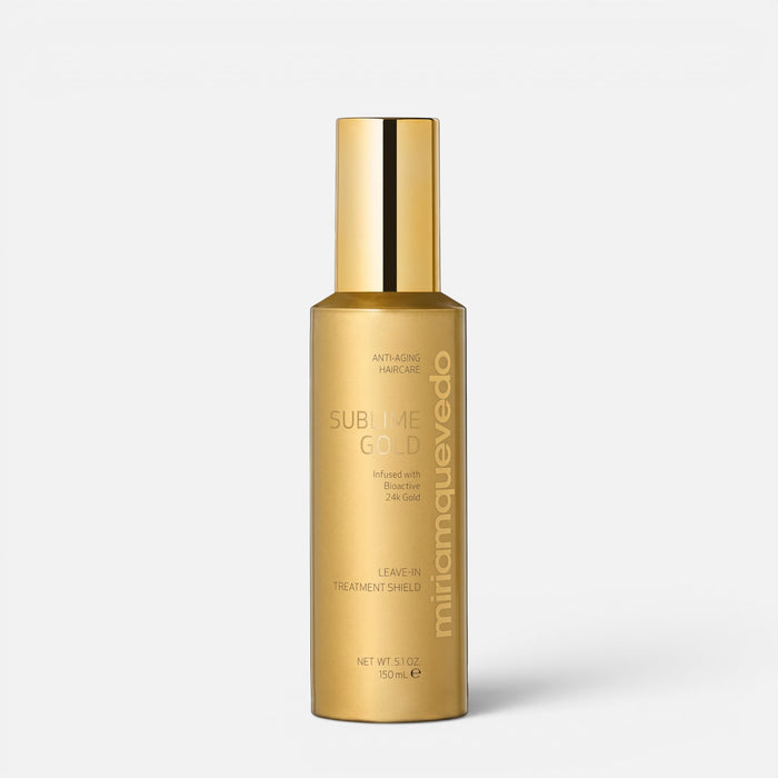 Shop Rescue Spa Sublime Gold Leave In Treatment Shield in a gold 150ml bottle for anti-aging hair protection.