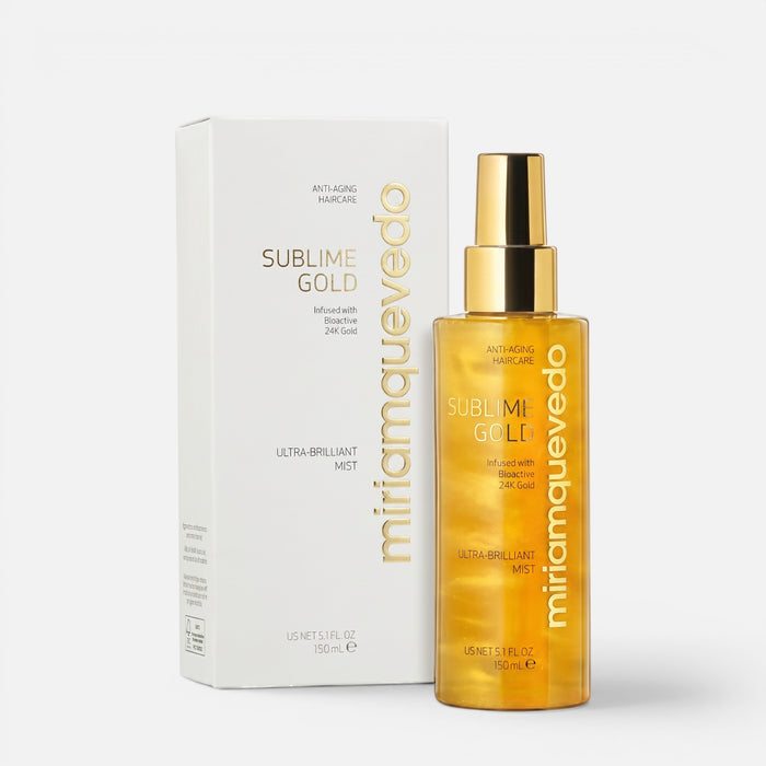 Shop Rescue Spa Sublime Gold Ultra Brilliant Mist in a gold bottle with its white product box.