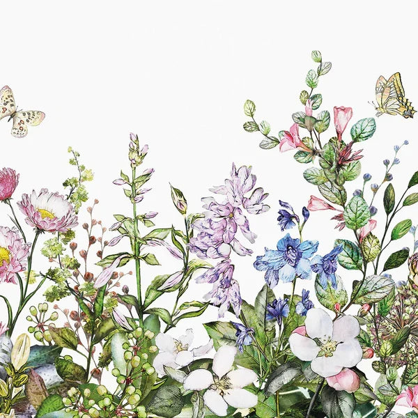 Summer Flowers - Wallpaper Mural  - Two Sizes