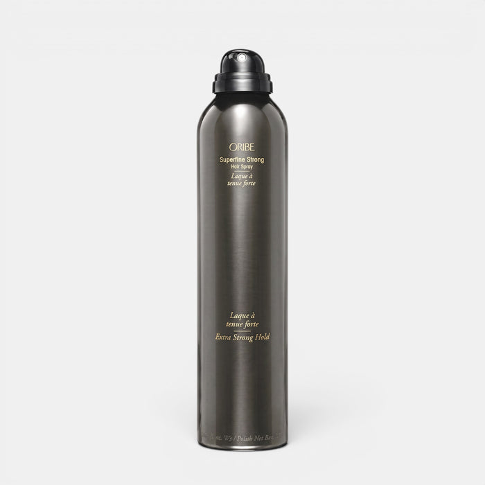 Shop Rescue Spa Oribe Superfine Strong Hair Spray in a dark grey 9 oz aerosol bottle for extra strong hold.