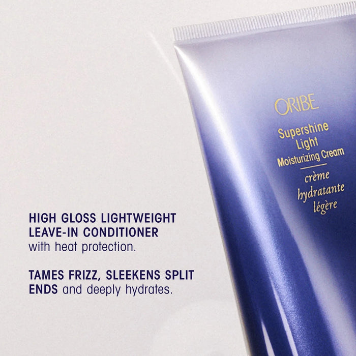 Shop Rescue Spa Oribe Supershine Light Moisturizing Cream tube, high gloss leave-in conditioner with heat protection.