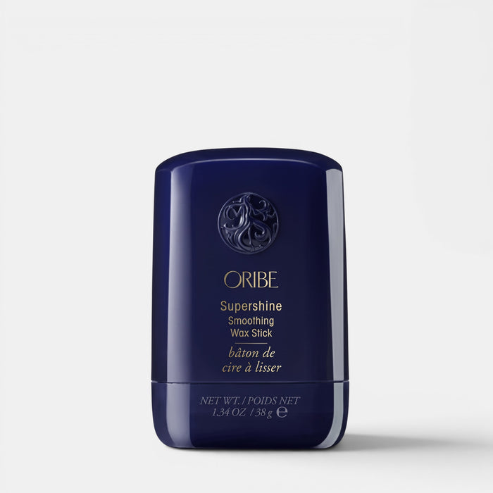 Shop Rescue Spa Supershine Smoothing Wax Stick in a dark blue twist-up container for hair frizz control and shine.