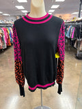 Sweater By Karlie In Black & Pink, Size:L