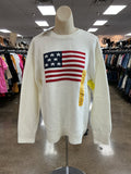 Sweater By Mighty Fine In White, Size:M